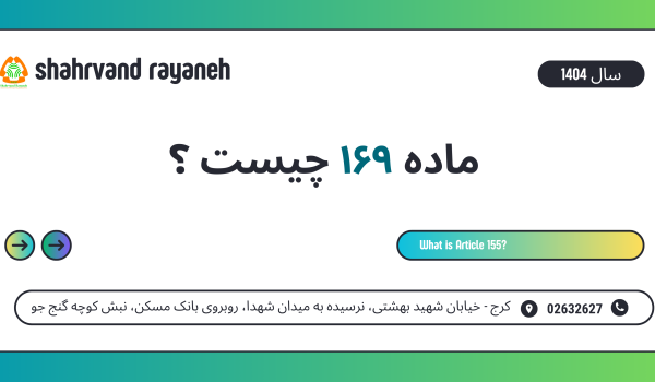 ماده 169 چیست؟