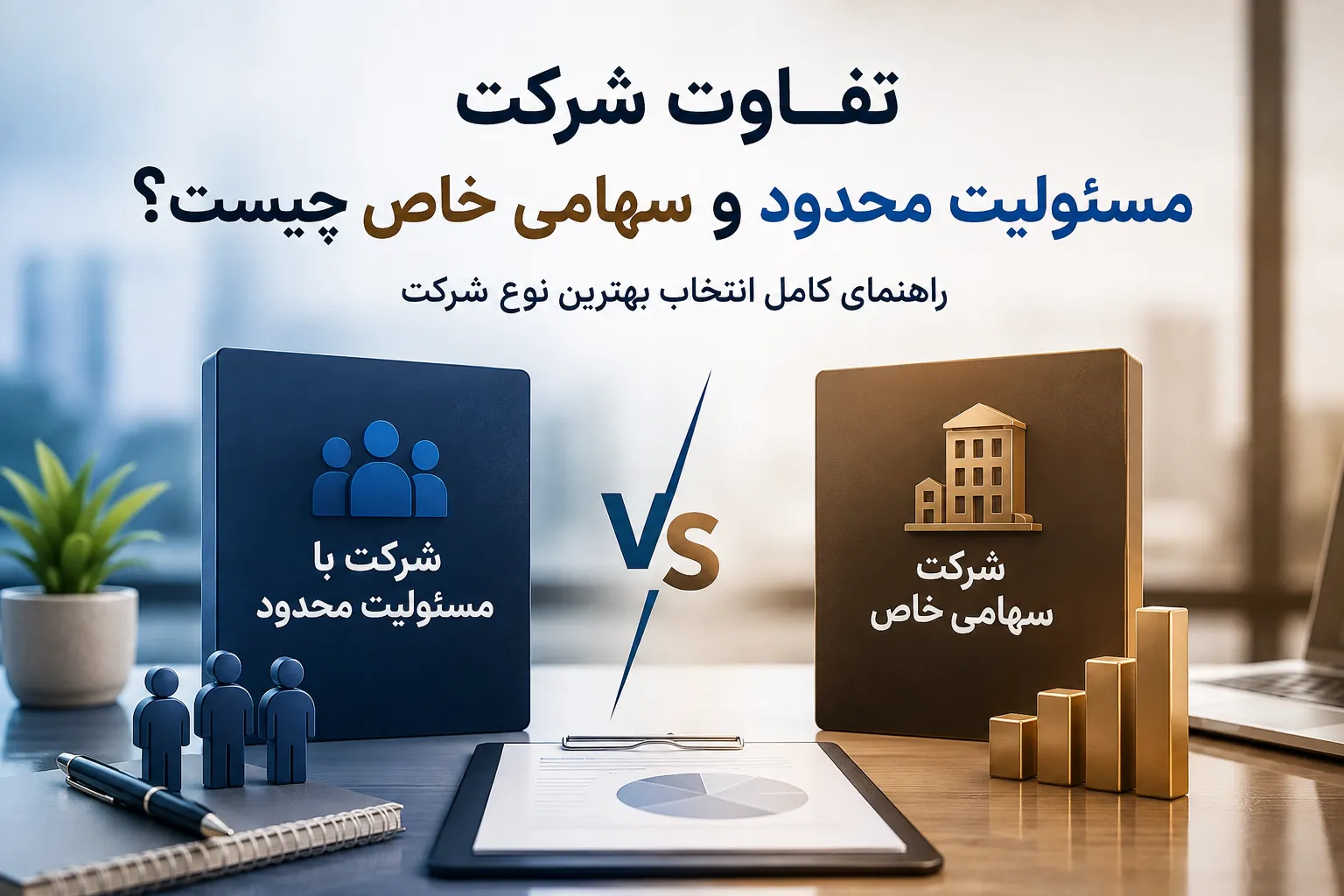 تفاوت شرکت مسئولیت محدود و سهامی خاص چیست؟ راهنمای انتخاب بهترین نوع شرک